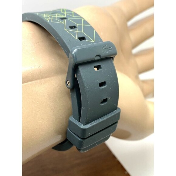 Lacoste Men's Watch 2010958 Quartz Yellow Gray Dial Rubber Band 42mm - Picture 9 of 13